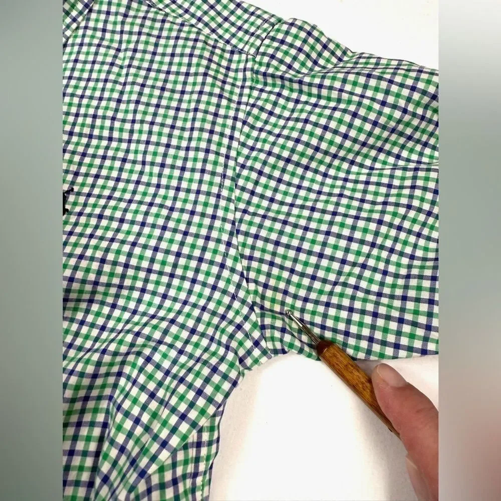 RALPH LAUREN Boys Check Plaid Button‎ Down Shirt 7 Classic Preppy Casual